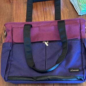 Purple and Black Women's Bag